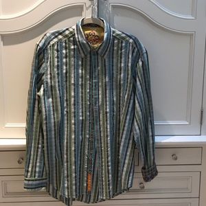Robert Graham stripe button down sport shirt